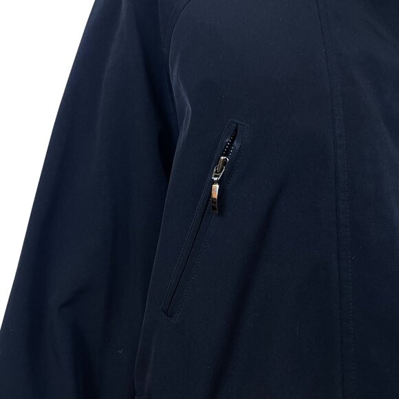 Liz Claiborne Women’s Black Zip-Up Jacket With High Collar Snap Details Size M - Picture 6 of 10